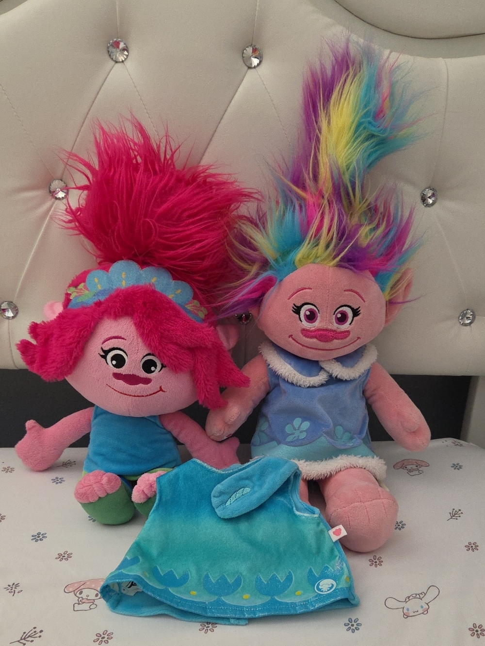DreamWorks Trolls Plush Dolls Poppy Bab Build A Bear With Extra Dress GUC